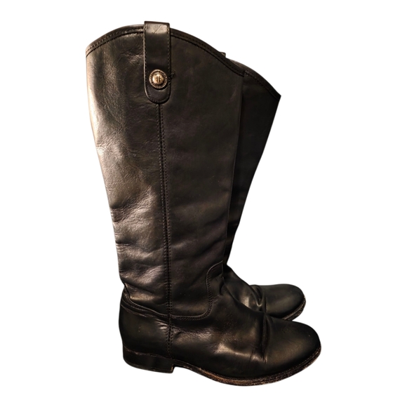FRYE Melissa Black Leather Button Boot‎ - Size 8 1/2 - Picture 1 of 9